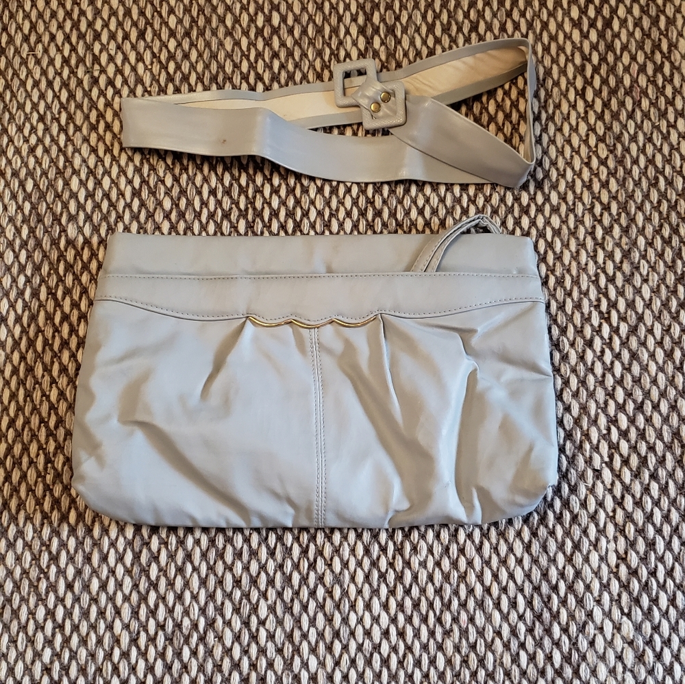80's clutch with matching belt